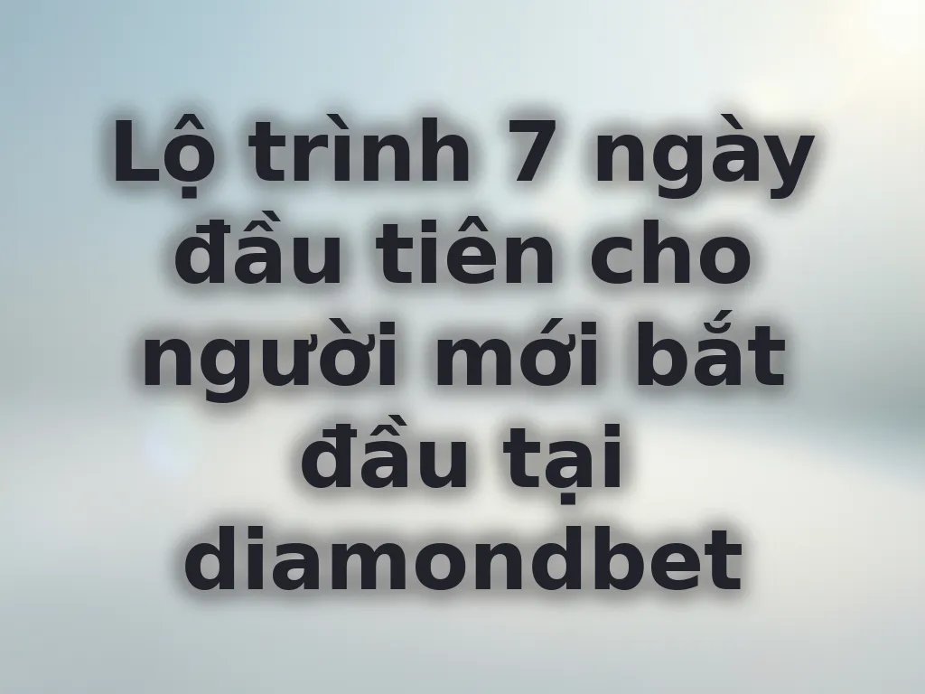 Lộ trình 7 ngày cho người mới